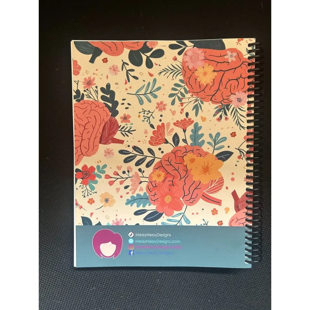Wellness Daily Gratitude Journal MessyNessyDesigns Tracker Self Care Notebook
